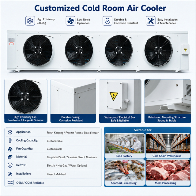 OEM Cold Storage Solution Evaporator Manufacturer Unit Cooler for Refrigeration System Contractor