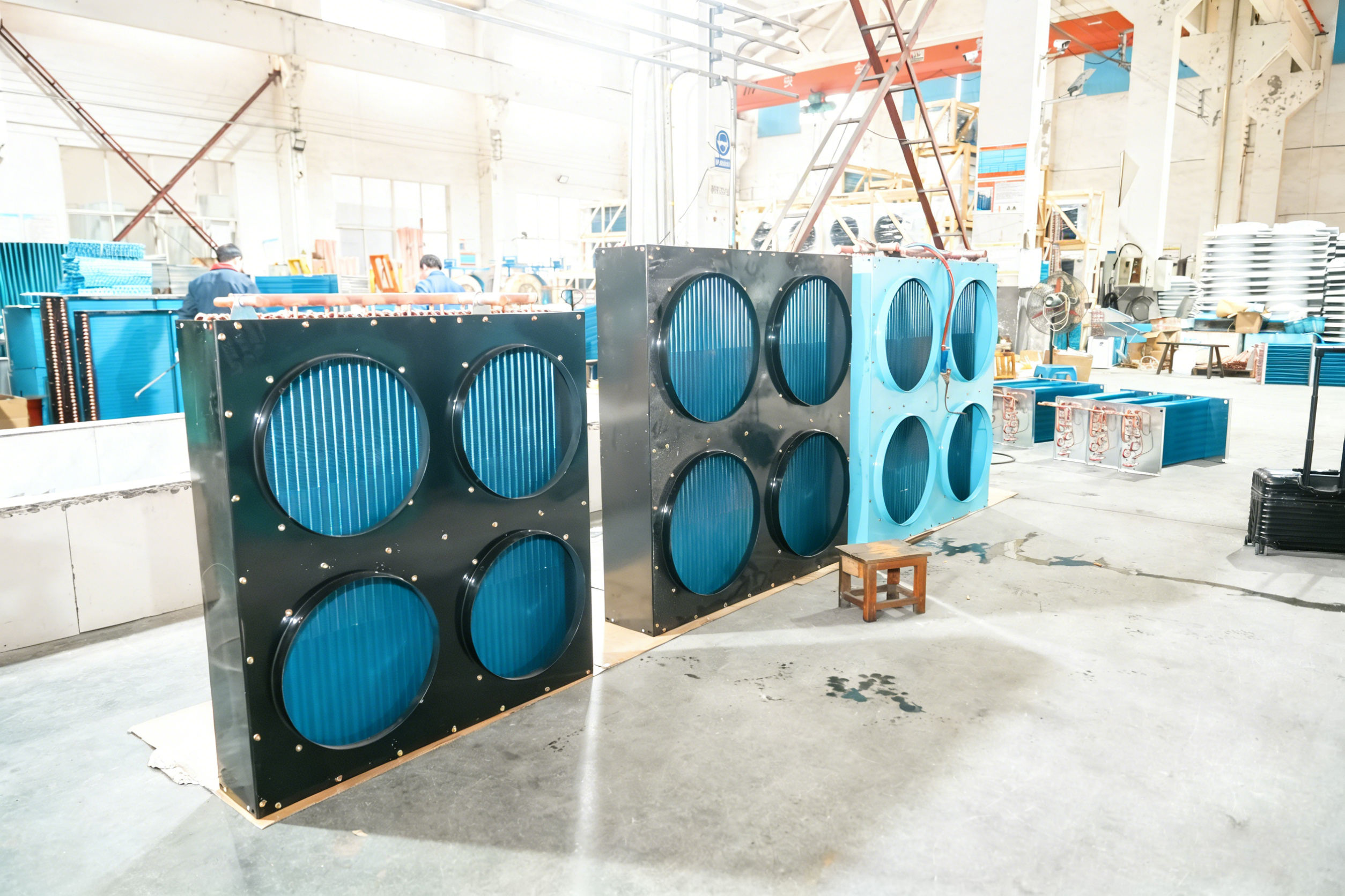 H-Type High Efficiency Air Cooled Condenser with Copper Tube Aluminum Fin 15-40HP (11kW-29.4kW Input) for Large Cold Storage