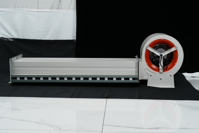 1.2m Color Coated Steel Centrifugal Air Curtain with Plastic Blades and Temperature Lock for Cold Storage Environment