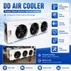 DD Type Cold Chain Distribution Center Cooling Unit Long Air Throw Evaporator for Frozen Warehouse Project