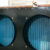 High Efficiency H-Type Air Cooled Condenser Copper Tube Aluminum Fin 3-40HP