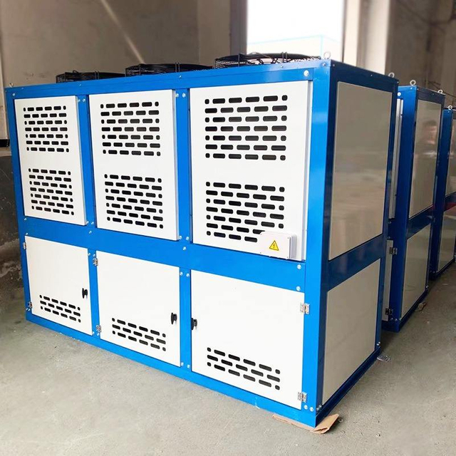 High Efficiency V-Type Air Cooled Condenser Copper Tube Aluminum Fin 45kg