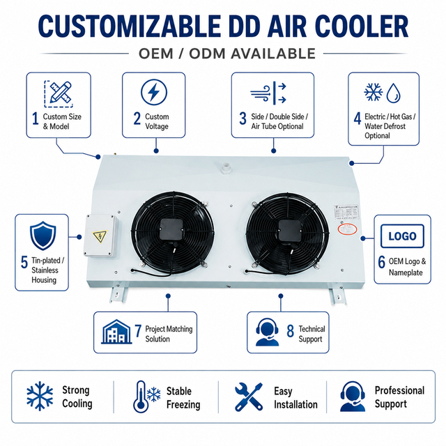 OEM DD Type Unit Cooler Evaporator for Cold Storage Contractors
