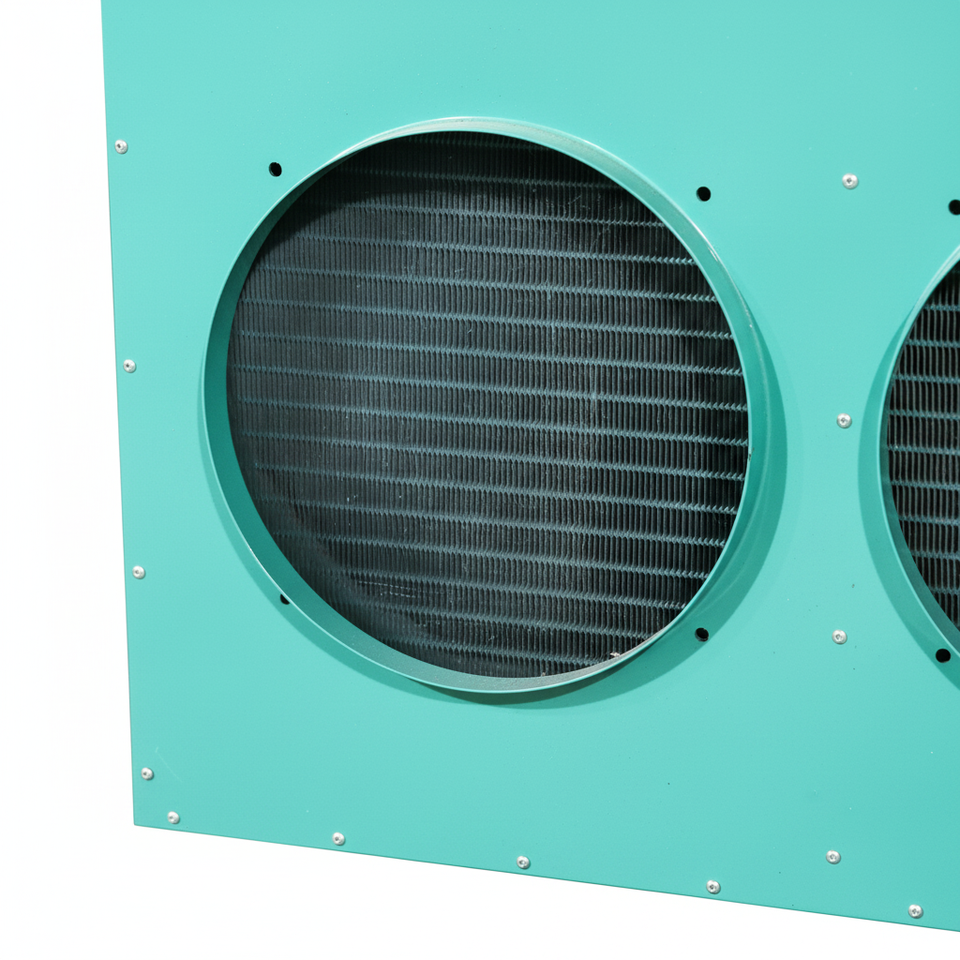 High Efficiency H-Type Air Cooled Condenser Copper Tube Aluminum Fin 3-40HP