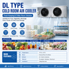 DL Type Cold Room Evaporator Stainless Steel Optional for Flower Fresh Keeping Refrigeration Room