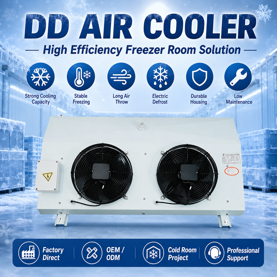 DD Type Cold Chain Warehouse Evaporator Low Temperature Cooling Unit for Frozen Food Storage