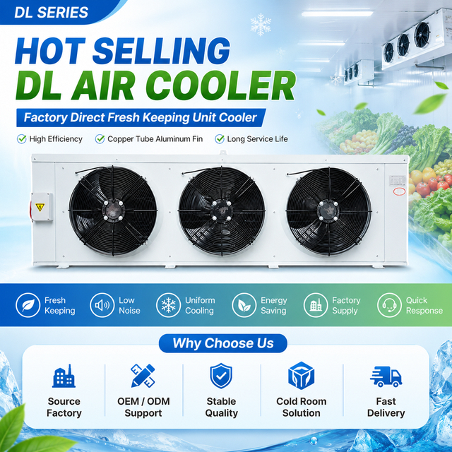 DL Type High Efficiency Evaporator Cooling Unit for Food Factory Chiller Room